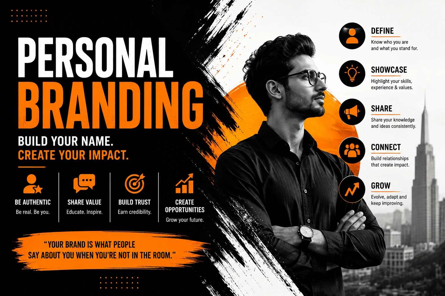 A freelance perfomance marketer detailing about personal branding